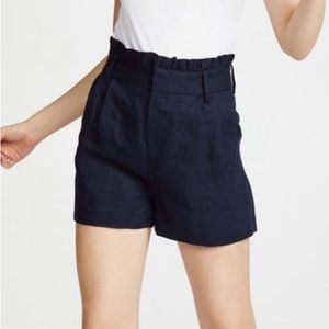 Frame | Black Paper Bag Shorts. Size M.